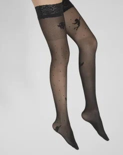Discount Berthe Aux Grands Pieds Bas Autofixants 30D noir Ange noir