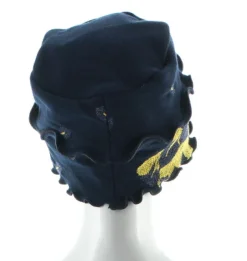 Best Berthe Aux Grands Pieds Bonnet femme coton feuilles d'or