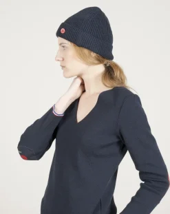 Fashion Berthe Aux Grands Pieds Bonnet mixte Dark Navy en pure laine merinos