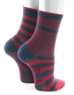 Online Berthe Aux Grands Pieds Chaussette Rayures asymétriques rouge et marine
