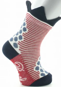 Online Berthe Aux Grands Pieds Chaussettes bébé coton fil d'Ecosse pois et rayures à couronne