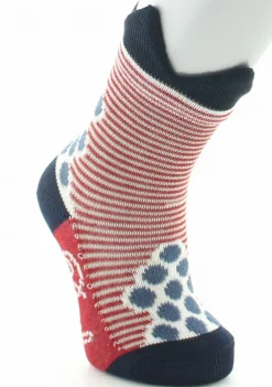Online Berthe Aux Grands Pieds Chaussettes bébé coton fil d'Ecosse pois et rayures à couronne