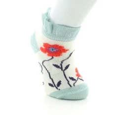 Fashion Berthe Aux Grands Pieds Chaussettes Bébé Fleurs Oranges