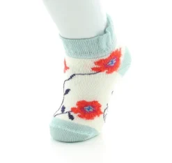 Fashion Berthe Aux Grands Pieds Chaussettes Bébé Fleurs Oranges