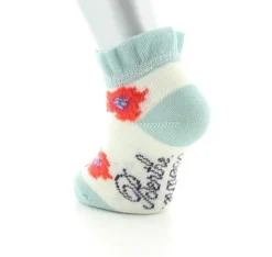 Fashion Berthe Aux Grands Pieds Chaussettes Bébé Fleurs Oranges