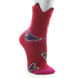 Hot Berthe Aux Grands Pieds Chaussettes bébé laine peignée cœur et couronne