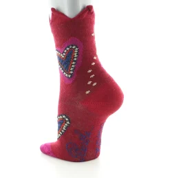 Hot Berthe Aux Grands Pieds Chaussettes bébé laine peignée cœur et couronne