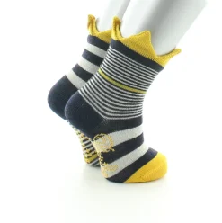 Online Berthe Aux Grands Pieds Chaussettes bébé laine peignée couronne jaune