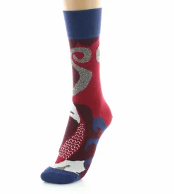 Online Berthe Aux Grands Pieds Chaussettes Carpes Rouges et Argentés