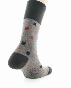Sale Berthe Aux Grands Pieds Chaussettes Chinées Carrés Multicolores