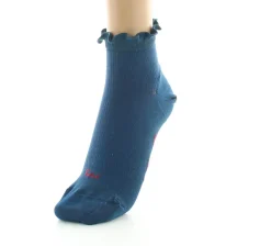 Online Berthe Aux Grands Pieds Chaussettes courtes à côtes soie bleu minuit