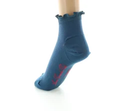Online Berthe Aux Grands Pieds Chaussettes courtes à côtes soie bleu minuit