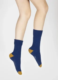 Outlet Berthe Aux Grands Pieds Chaussettes en mohair Bleu Royal