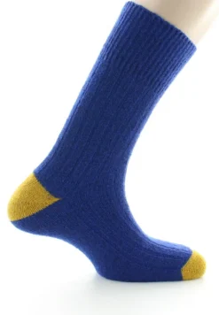 Outlet Berthe Aux Grands Pieds Chaussettes en mohair Bleu Royal