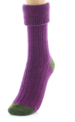 New Berthe Aux Grands Pieds Chaussettes en mohair Prune