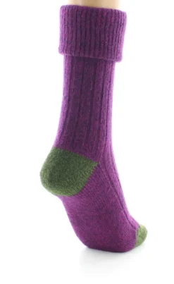 New Berthe Aux Grands Pieds Chaussettes en mohair Prune