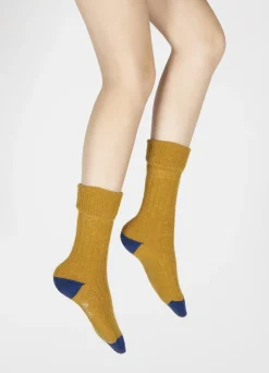 New Berthe Aux Grands Pieds Chaussettes en mohair Safran