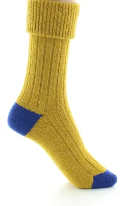 New Berthe Aux Grands Pieds Chaussettes en mohair Safran