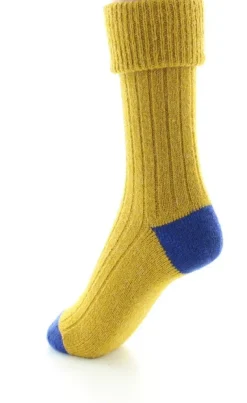 New Berthe Aux Grands Pieds Chaussettes en mohair Safran