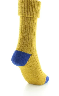 New Berthe Aux Grands Pieds Chaussettes en mohair Safran