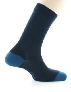 Discount Berthe Aux Grands Pieds Chaussettes En Soie Bleu marine Et Bleu Amiral