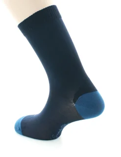 Discount Berthe Aux Grands Pieds Chaussettes En Soie Bleu marine Et Bleu Amiral