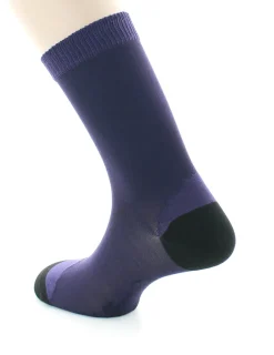 Fashion Berthe Aux Grands Pieds Chaussettes En Soie Cardinal et Noir