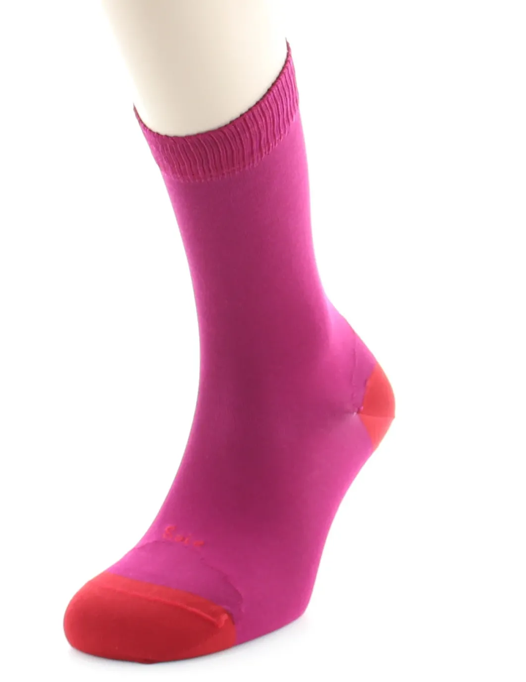 New Berthe Aux Grands Pieds Chaussettes En Soie Fushia et Hermès