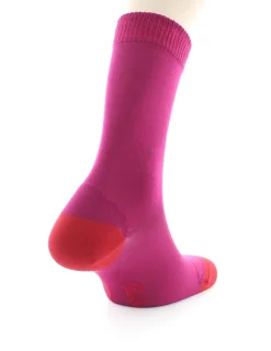 New Berthe Aux Grands Pieds Chaussettes En Soie Fushia et Hermès