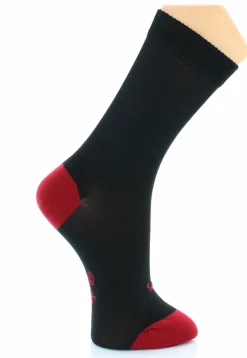 Best Berthe Aux Grands Pieds Chaussettes en soie noir-rouge