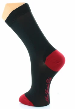 Best Berthe Aux Grands Pieds Chaussettes en soie noir-rouge