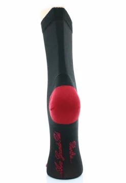 Best Berthe Aux Grands Pieds Chaussettes en soie noir-rouge