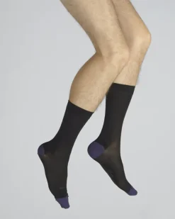 Clearance Berthe Aux Grands Pieds Chaussettes en soie noir-raisin