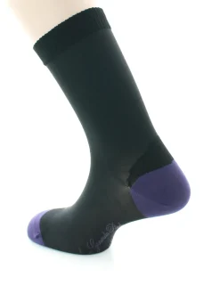 Clearance Berthe Aux Grands Pieds Chaussettes en soie noir-raisin