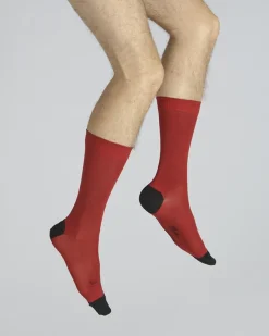 Discount Berthe Aux Grands Pieds Chaussettes En Soie Rouge Et Noir