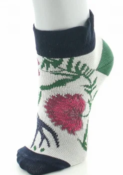 Hot Berthe Aux Grands Pieds Chaussettes enfant coton fil d'Ecosse Fleurs et Feuilles
