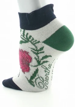 Hot Berthe Aux Grands Pieds Chaussettes enfant coton fil d'Ecosse Fleurs et Feuilles