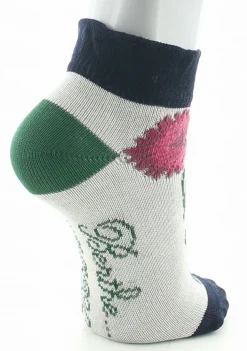 Hot Berthe Aux Grands Pieds Chaussettes enfant coton fil d'Ecosse Fleurs et Feuilles