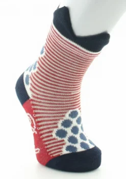 Fashion Berthe Aux Grands Pieds Chaussettes enfant coton fil d'Ecosse pois et rayures à couronne