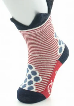 Fashion Berthe Aux Grands Pieds Chaussettes enfant coton fil d'Ecosse pois et rayures à couronne