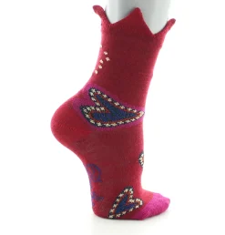 Outlet Berthe Aux Grands Pieds Chaussettes enfant laine peignée cœur et couronne