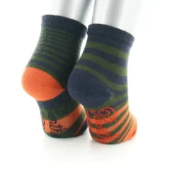 Fashion Berthe Aux Grands Pieds Chaussettes Enfant Rayures Asymétriques kaki et marine