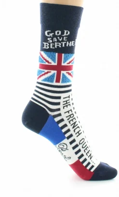 Fashion Berthe Aux Grands Pieds Chaussettes Fantaisie Marine God Save Berthe