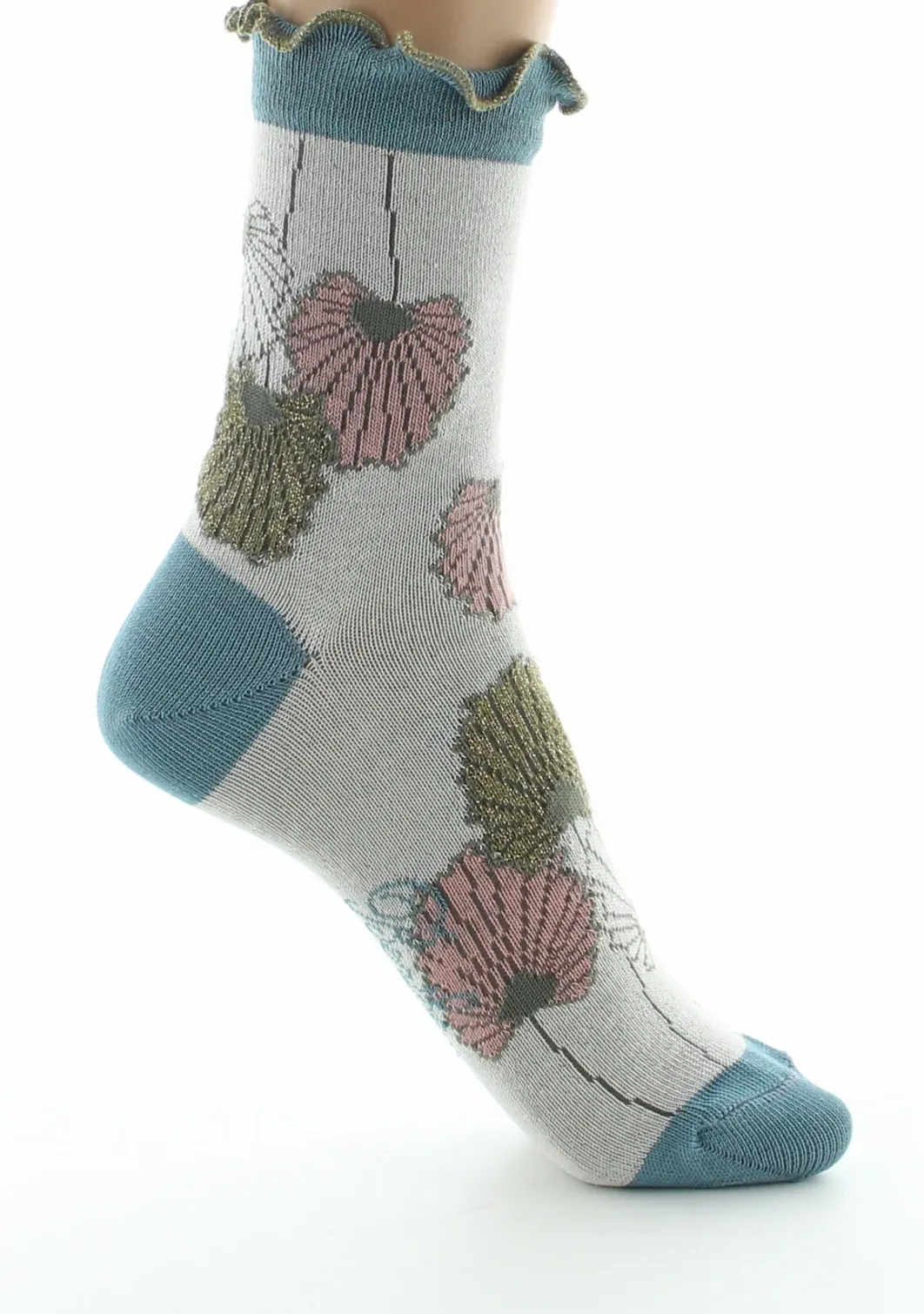 Clearance Berthe Aux Grands Pieds Chaussettes femme fil d'Ecosse Monnaie du Pape