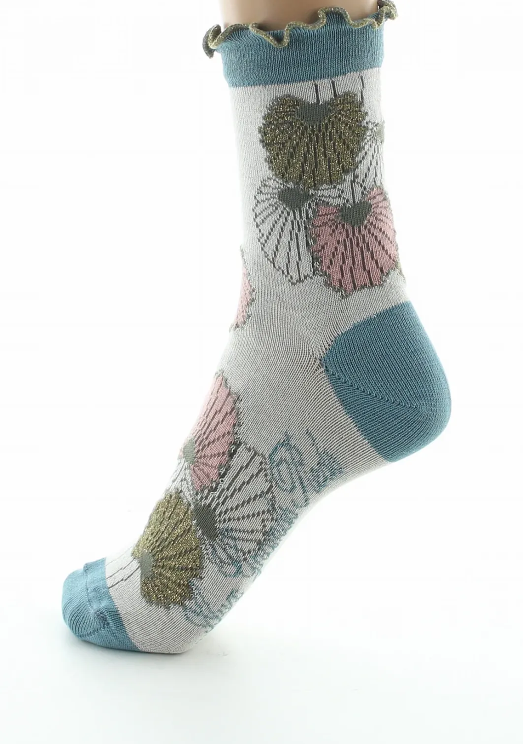 Clearance Berthe Aux Grands Pieds Chaussettes femme fil d'Ecosse Monnaie du Pape