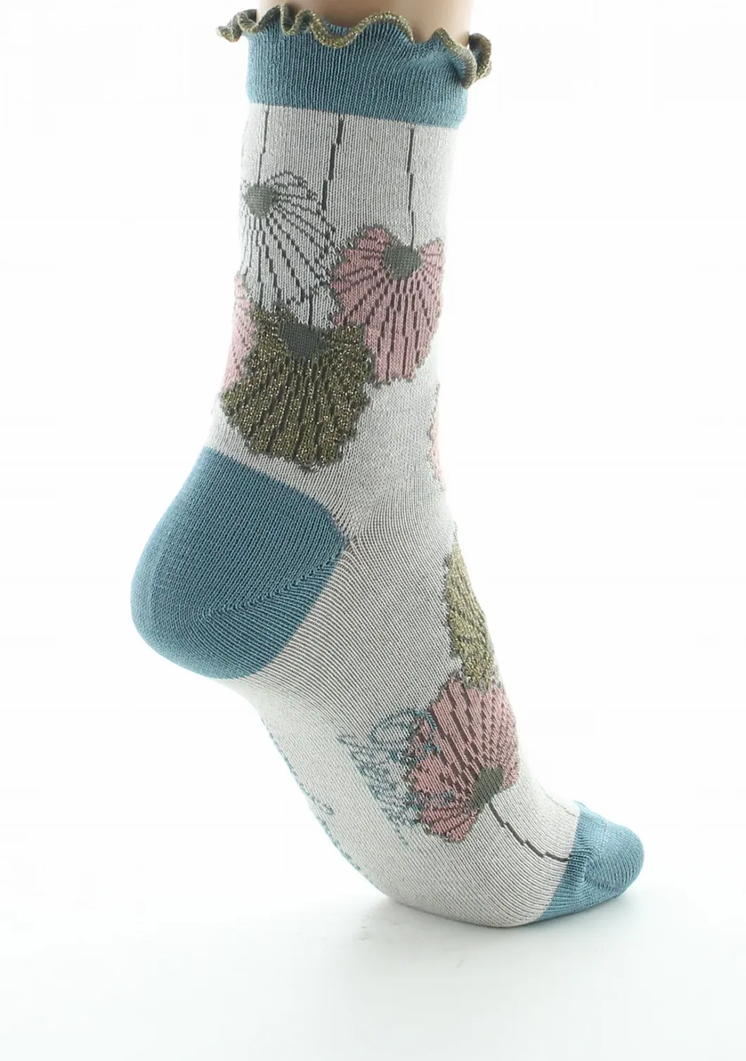 Clearance Berthe Aux Grands Pieds Chaussettes femme fil d'Ecosse Monnaie du Pape