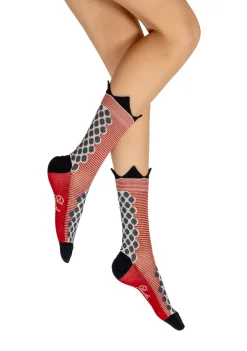 Online Berthe Aux Grands Pieds Chaussettes femme fil d'Ecosse couronne bleue