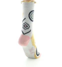 Best Berthe Aux Grands Pieds Chaussettes femme fil d'Ecosse graphisme géométrique