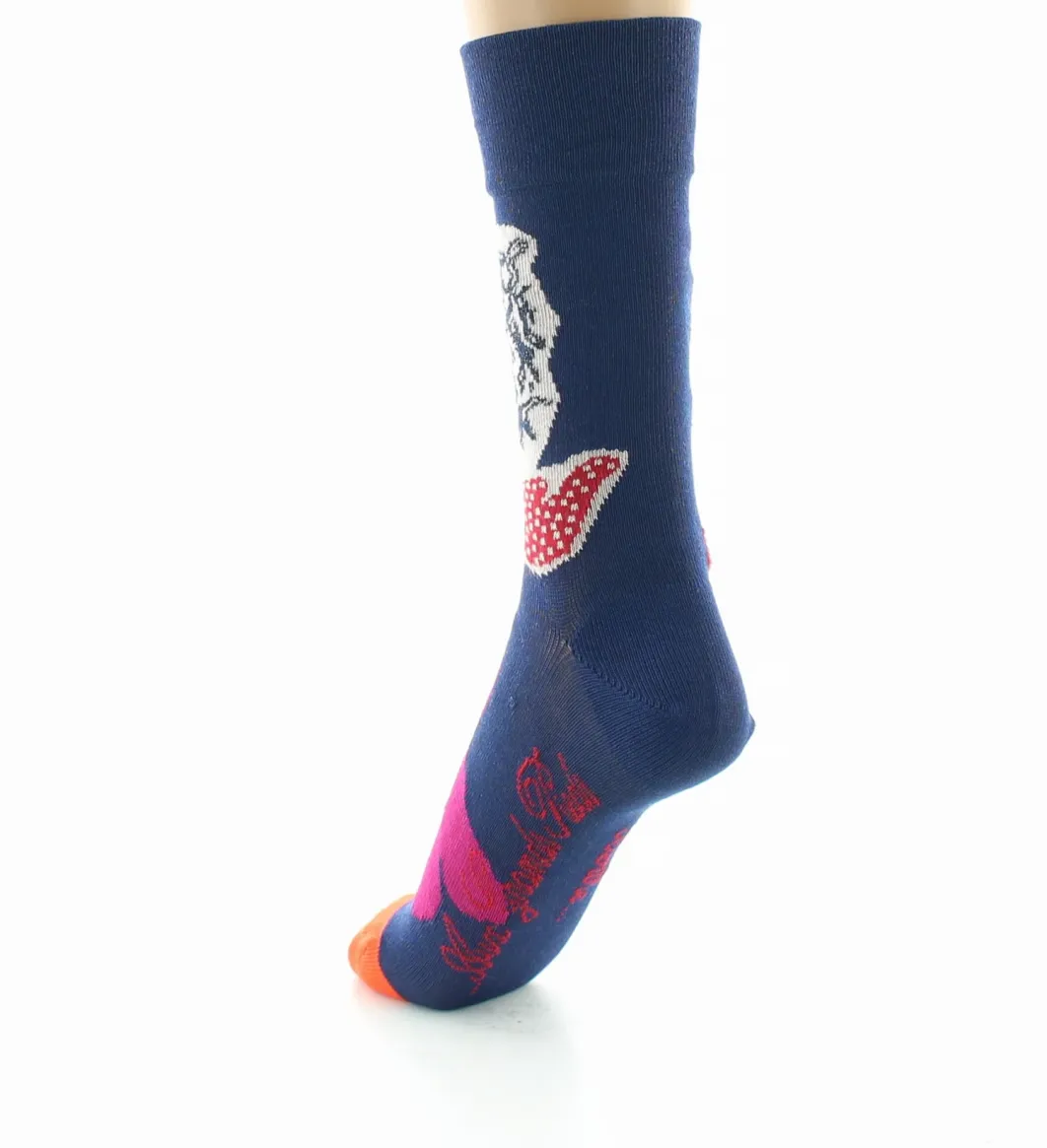 Outlet Berthe Aux Grands Pieds Chaussettes femme fil d'Ecosse représentation de la femme au foulard
