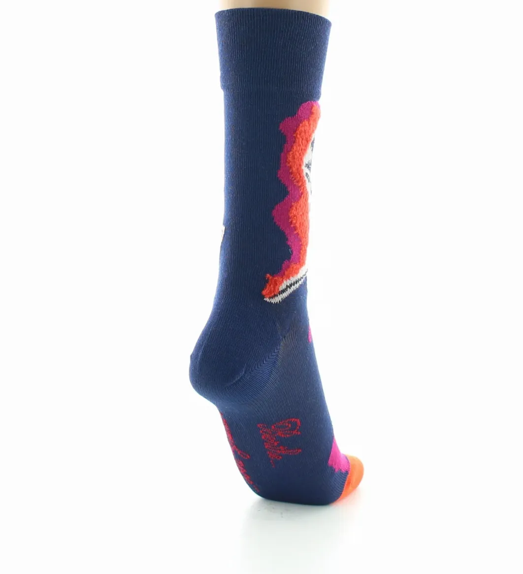 Outlet Berthe Aux Grands Pieds Chaussettes femme fil d'Ecosse représentation de la femme au foulard